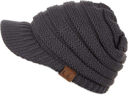 C.C Hatsandscarf Exclusives Women's Ribbed Knit Hat with Brim (YJ-131)(YJ-2023)