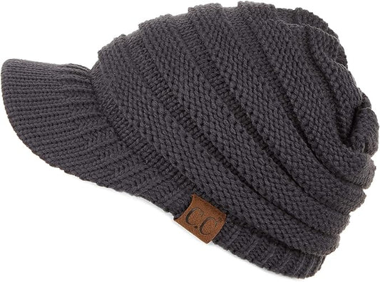 C.C Hatsandscarf Exclusives Women's Ribbed Knit Hat with Brim (YJ-131)(YJ-2023)