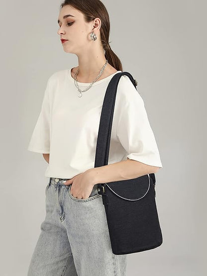 OPQRSTU Women's Retro Small Size Canvas Shoulder Bag Hippie Boho Crossbody Handbag
