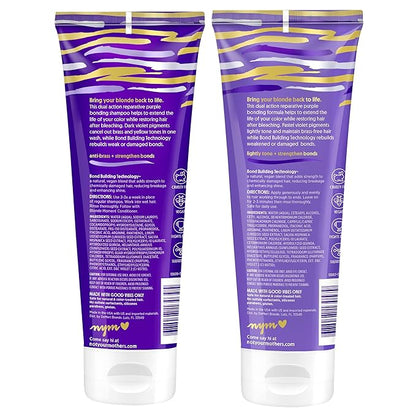 Not Your Mother's Blonde Moment Purple Shampoo and Conditioner (2-Pack) - 8 fl oz - Ideal for Blonde, Highlighted Brunette, Silver Hair - Helps with Bonding, Anti-Brass Toning, Repair, and Hydration