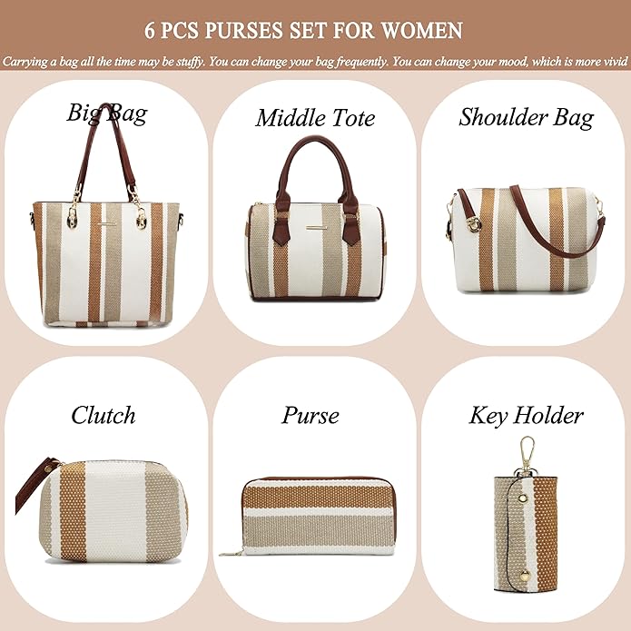 2E-youth Designer Purses and Handbags for Women Satchel Shoulder Bag Tote Top Handle Bag