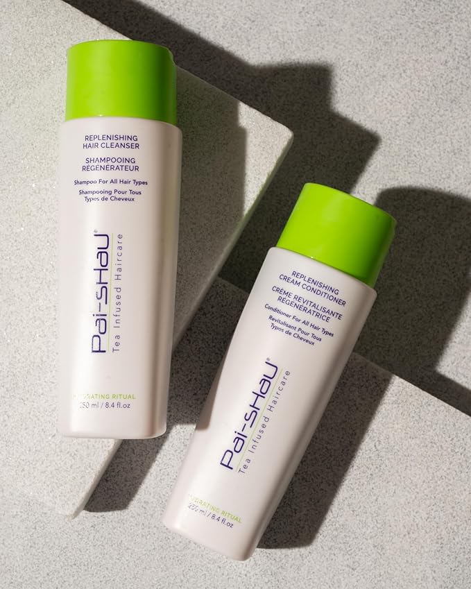 Pai-Shau Replenishing Cleanser and Conditioner Set - Hydrating Shampoo and Conditioner for All Hair Types - 2x250ml