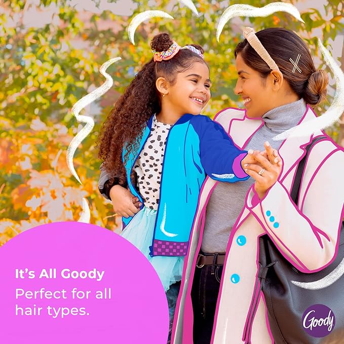 Goody Mini Claw Clips, Colour Collection - 2-Pack, Brunette - Great for Easily Pulling Up Your Hair - Pain-Free Hair Accessories for Women, Men, Boys and Girls