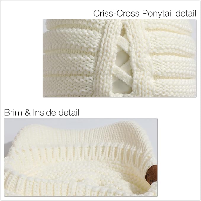C.C Hatsandscarf Exclusives Women's Ribbed Knit Hat with Brim (YJ-131)(YJ-2023)