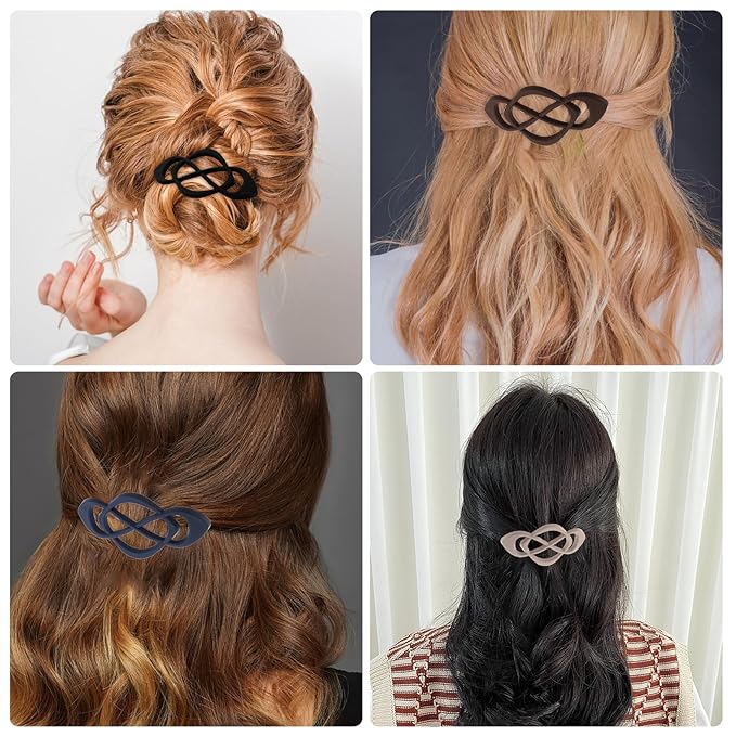 4Pcs Hair Barrettes for Women Flat Hair Clips French Hair Claw Clips for Girls Vintage Hair Clicps for Thick Thin Long Short Hair Stylish Hair Accessories for Women Gifts