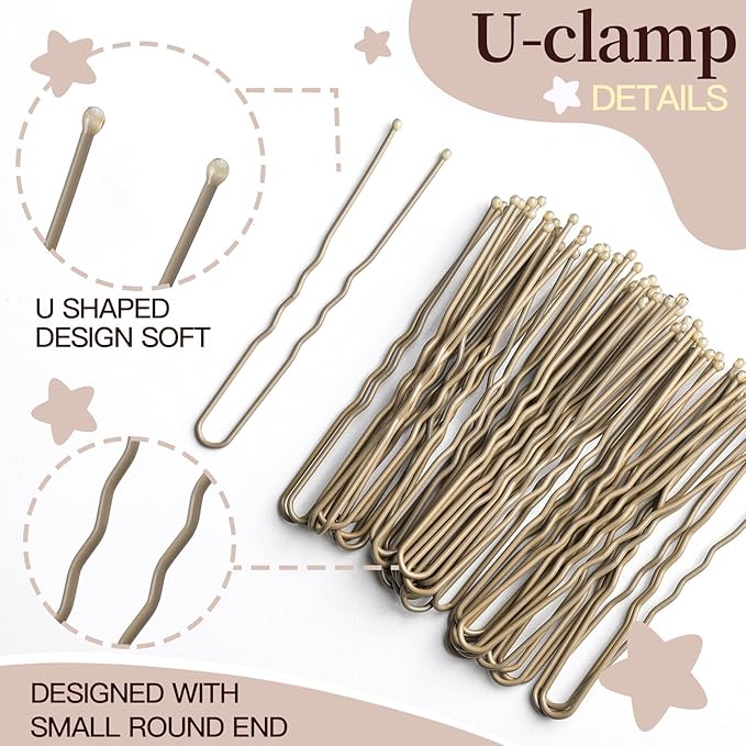 FANDAMEI Hair Net for Kids, Invisible Hair Nets 20PCS 30cm with 40PCS U Shaped Hair Pins, Hair Nets for Buns, Bun Hair Nets for Ballet Girls Hair Accessories Set for Women, Girls-Tan Brown