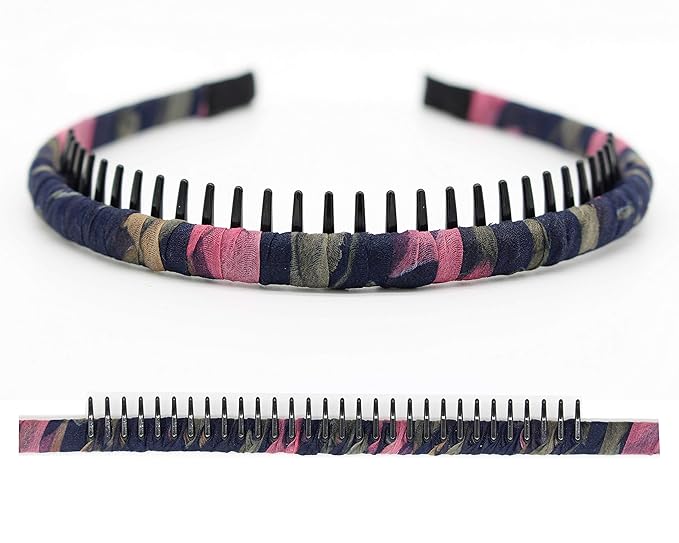 4 color tie-dye Hair Accessories headbands for women/Girl Fashion teeth hairband Resin Hair Hoop Comfy Non-slip Hair band