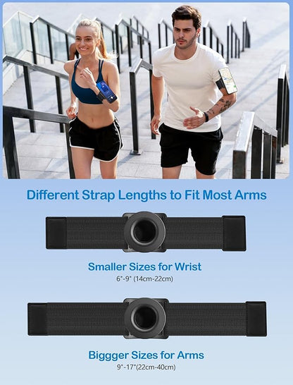 TOPGO Running Phone Holder for iPhone [360° Rotatable & Upgrade Anti-Drop] Magnetic Wrist Phone Holder, Magsafe Armband Compatible with iPhone 16 Pro and Android - Black