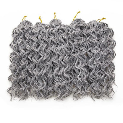 8 Packs Curly Crochet Hair GoGo Curl Crochet hair for Women Deep Wave Braiding hair,Synthetic Bohemian Crochet Braid Water Wave Crochet hair Extensions (51#, 12inch)