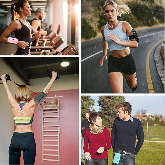 Phone Holder for Running Armband Cell Phone Holder iPhone 15 14 13 12 11 Pro Max Xs Xr X 8 7 Plus SE Mini Galaxy Ultra S24 Note Carrier Pouch, Exercise Workout Gym Sports Arm Band Bag Sleeve