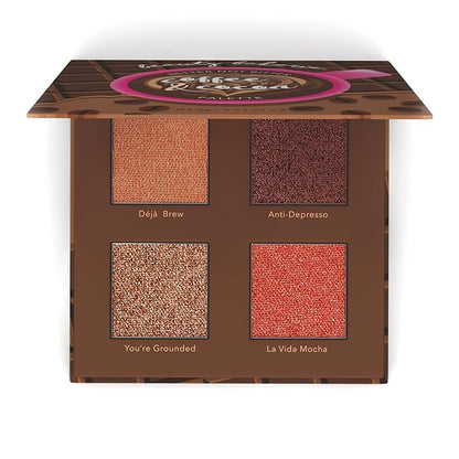 Beauty Bakerie Coffee & Cocoa Palette, Versatile Blush and Bronzer Powder Palette for Every Skin Tone, Creamy Satin Finish, 4 Sugary Shades, Highlight, Contour, Blush Kit for Women