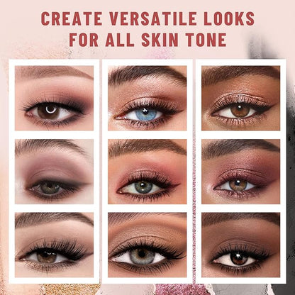 6 Colors Mini Naked Eyeshadow Makeup Palette Rosy Neutral Nude Eye Shadow Shimmer & Matte Make Up Pallet with Mirror Highly Pigmented Long Lasting Waterproof Travel Size Gift Kit 02