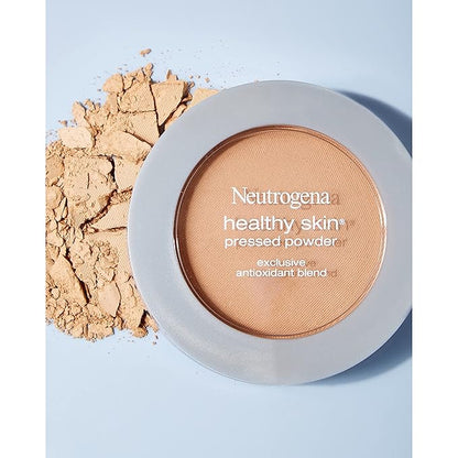 Neutrogena Healthy Skin Pressed Makeup Powder Compact with Antioxidants & Pro Vitamin B5, Evens Tone, Minimizes Shine & Conditions, Light to Medium 30.34 oz (Pack of 2)