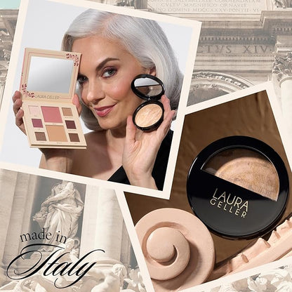LAURA GELLER NEW YORK Party in a Palette, Ready to Jetset! + Baked Balance-n-Brighten Powder Foundation, Tan