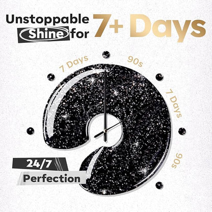 modelones Nail Polish Set, 6 Colors White Black Nail Polish with Magnet Glitter Cat Eye Magnetic Non Toxic Quick Dry Nail Polish Kit Fast Drying Fingernail Polish Salon Home DIY Gifts For Women Girl