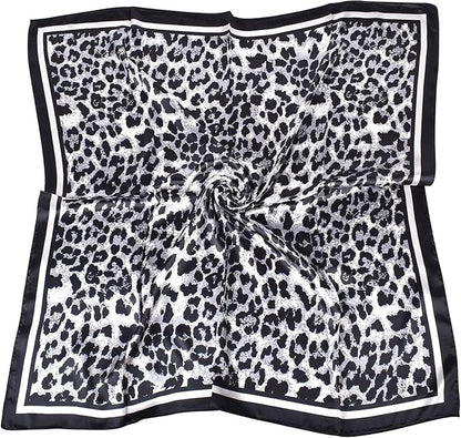 35 x 35 Women's Fashion Pattern Large Square Silk Like Hair Scarf Head Sleeping Wrap Satin Neck Bandana for Gift…