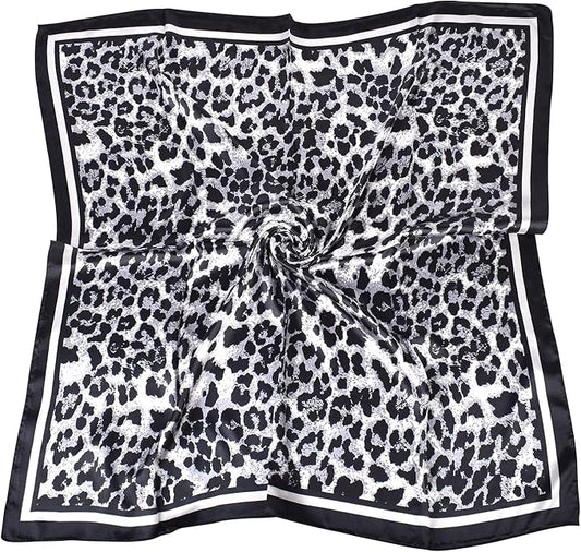 35 x 35 Women's Fashion Pattern Large Square Silk Like Hair Scarf Head Sleeping Wrap Satin Neck Bandana for Gift…