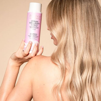 Pacifica Vegan Collagen Hydrating Hair Shampoo -w/Avocado Oil, Vitamin B5 - Adds Shine & Restores -for Dry & Damaged Hair - Sulfate Free Natural Clean Beauty Vegan & Cruelty-Free Dermatologist Tested