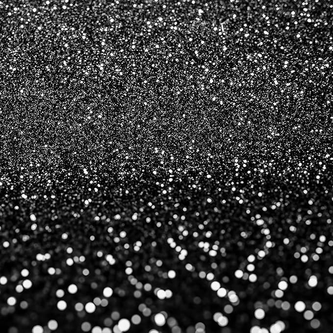 Hemway Premium Ultra Sparkle Glitter Multi Purpose Metallic Flake for Nail Art, Cosmetic Graded, Makeup, Festival, Party, Hair, Body and Eyes 100g / 3.5oz - Black