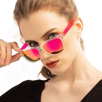 COLOSSEIN Sunglasses Womens,Classic Square Frame UV400 Mirrored Lens,Sunglasses Fit For Beach,Vacation,Driving