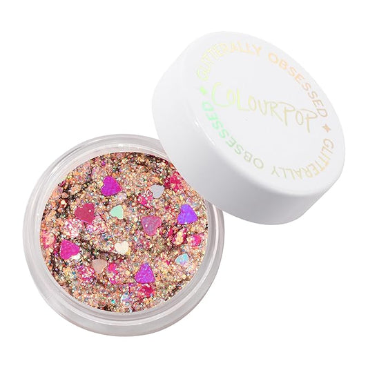 ColourPop Glitterally Obsessed Body Glitter Gel - Multi-Colored Glitter Makeup Made with an Adhesive Gel Formula - Easy to Use & Mess Free - Hopeless Romantic (0.06 oz)