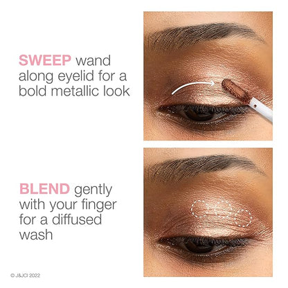 Neutrogena Sensitive Skin Eyeshadow + Primer, a Longwearing, 2-in-1 Metallic Eyeshadow for Sensitive Skin with Pro-Vitamin B5, Lightweight Cream-to-Powder Formula, Warm Taupe, 0.22 oz