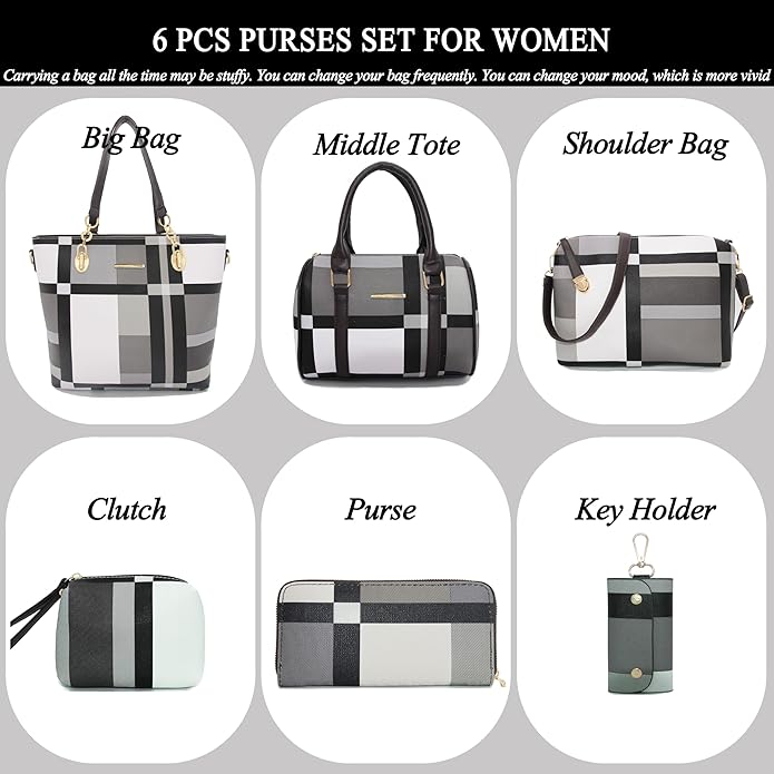 2E-youth Designer Purses and Handbags for Women Satchel Shoulder Bag Tote Top Handle Bag