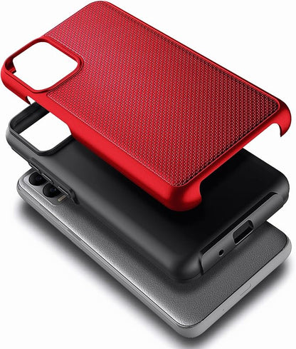 Designed for Cricket Debut S3 Phone Case (U572AC), AT&T Vista 2 (2024 U572AA) Case, [9FT Military Grade Drop Tested] Full-Body Protective Dual Layer Hybrid Shockproof Phone Case (Red)