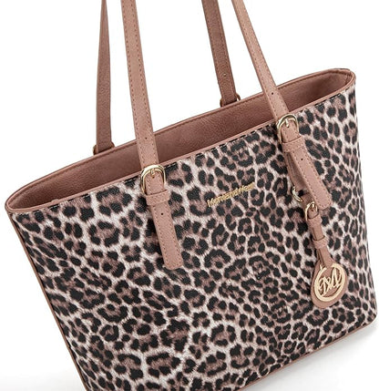 Montana West Purses for Women Tote Bag 3Pcs Set Leopard Print Satchel Handbags