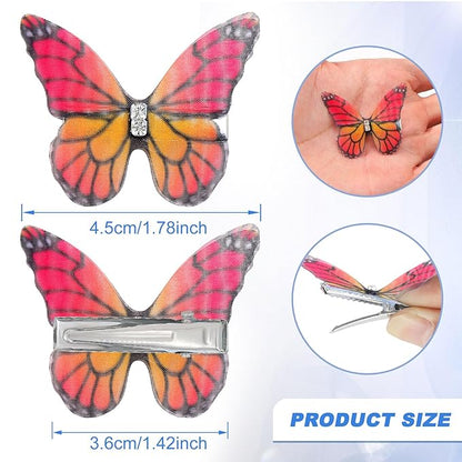 20Pcs Butterfly Hair Clips for Women Moving Glitter Butterfly Clip Fairy Accessories Bright Style