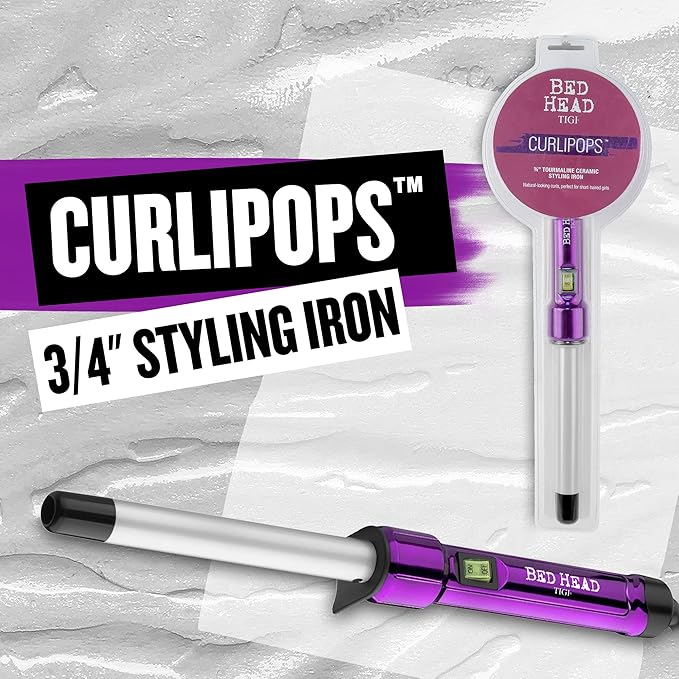 Bed Head Curlipops Clamp-Free Curling Wand Iron | For Natural Curls and Massive Shine (3/4 in)