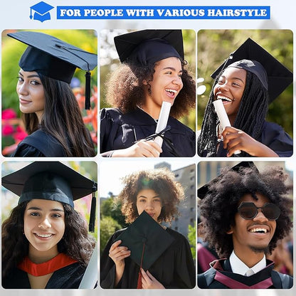 2 Pcs Graduation Cap Headband, Anti-fall Firm Hair Band for Graduation Cap, Hat Insert Accessories for Graduates, Students, Women, Girls