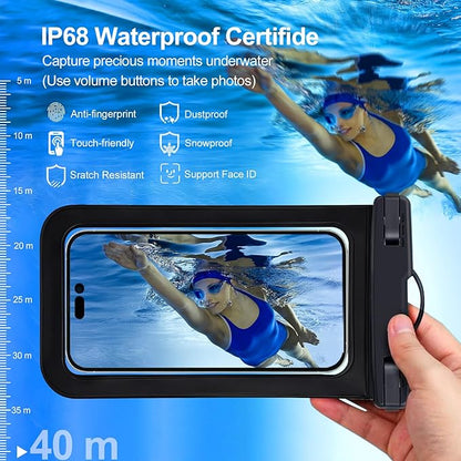 14 Pack Multicolor Universal Waterproof Phone Pouch, Large Phone Waterproof Case Dry Bag (Protection Level: IP68) Outdoor Sports for Apple iPhone,Samsung,and up to 7.5" (Multicolor 14 Pack)