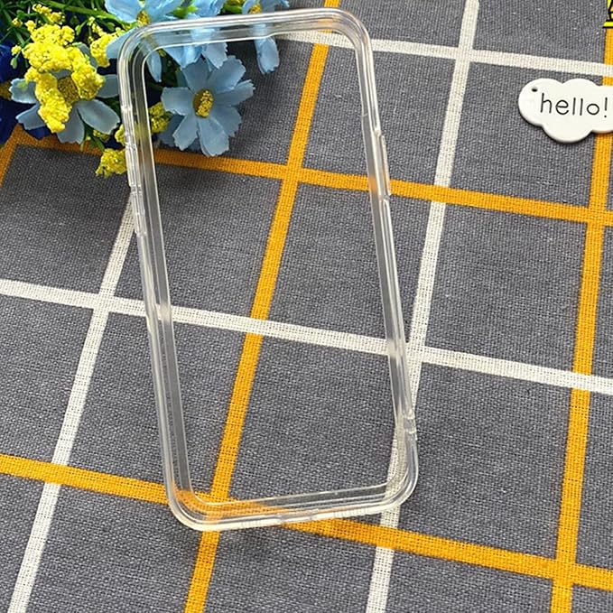for iPhone 16 Pro Bumper Case Clear, Slim Fit No Back Design Soft TPU Bumper Frame Excellent Heat Dissipation Wireless Charging Compatible 4 Corners Raised Shockproof (Clear)