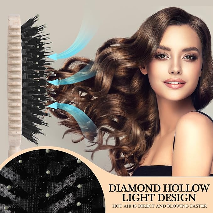 Curly Hair Brush Defining, Volume Curl Defining Brush for Curly Hair, Detangling Shaping and Styling Women's Curls to Reduce Pulling (Beige 1PC)