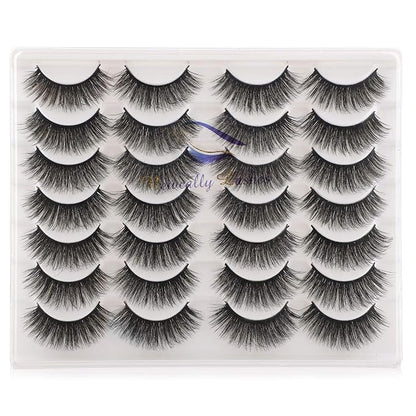 Newcally Lashes Fake Eyelashes Long Dramatic Thick Volume Faux Mink Eye Lashes 14 Pairs Pack