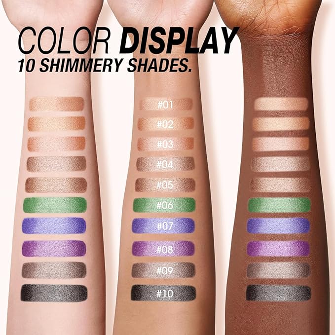 2-in-1 Gradient Eyeliner & Eyeshadow Stick Combo, Shimmer & Matte Cream Eyeshadow Pencil, Waterproof & Smudge-Proof, Long-Lasting Eye Makeup, Metallic & Neutral Shades (#07 Midnight Sapphire)