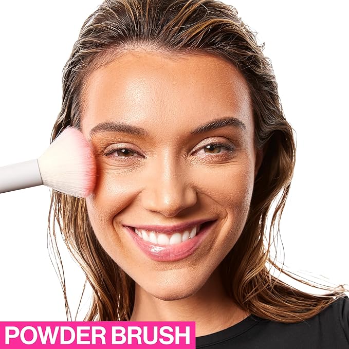wet n wild Powder Brush, Ultra-Plush Synthetic Bristles for Flawless Application, Soft Touch, Ergonomic Handle for Comfortable Precision Control