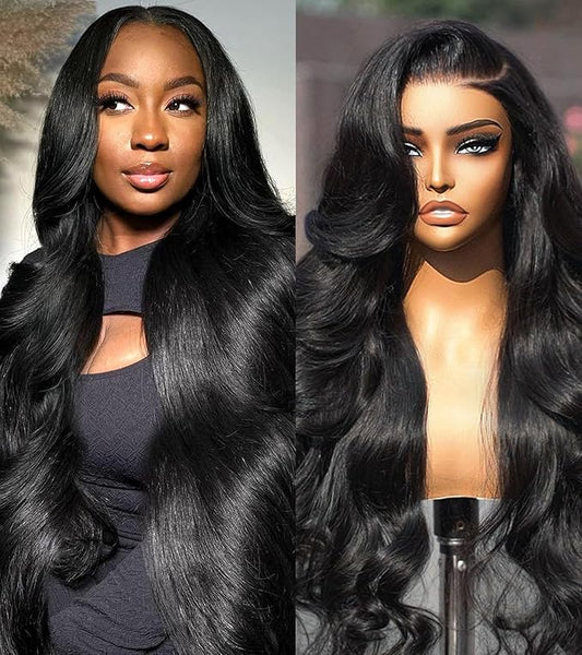 40 Inch Wig Human Hair 200 Density 13x4 Body Wave Lace Front Wigs Human Hair Pre Plucked with Baby Hairline Small Knots HD Full Frontal for Black Women Tangle Shedding Free