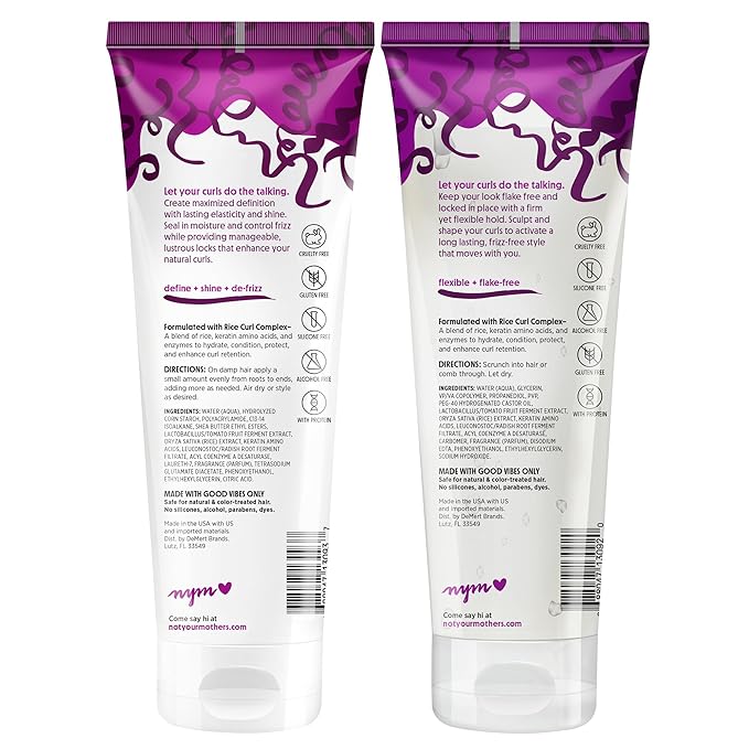 Not Your Mother's Curl Talk Frizz Control Sculpting Gel & Defining Cream (2-Pack) - 9.7 fl oz - Formulated with Rice Curl Complex - All Curly Hair Types