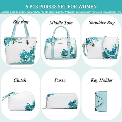 2E-youth Designer Purses and Handbags for Women Satchel Shoulder Bag Tote Top Handle Bag