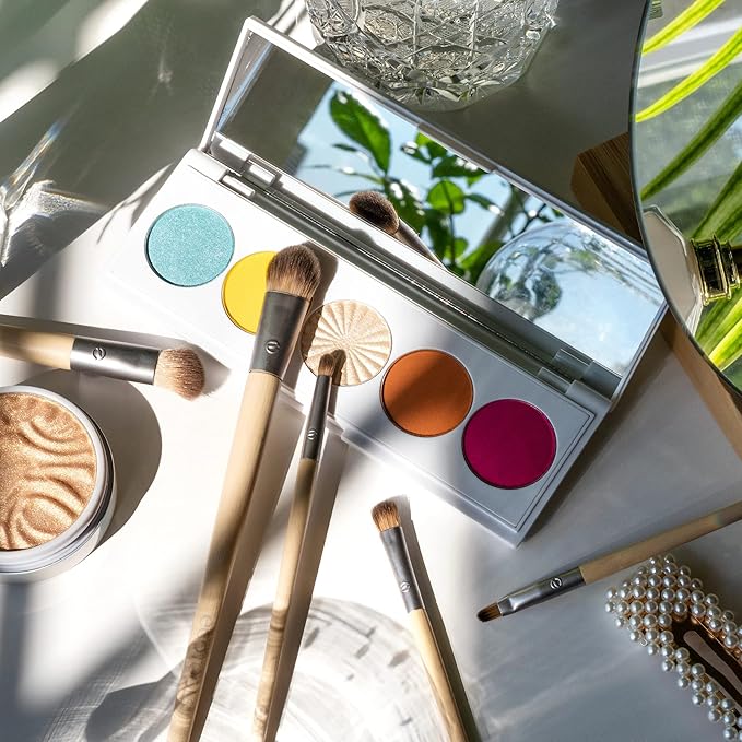 EcoTools Daily Defined Eye Makeup Brush Kit, Travel Friendly, Versatile Eye Makeup Looks, Convenient Makeup Tools On-The-Go, For Eyeshadow & Eye Liner, Eco-Friendly Makeup Brushes, 5 Piece Set