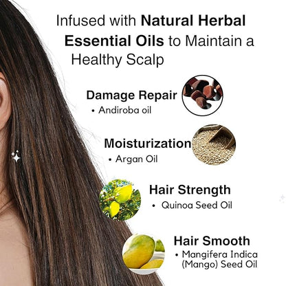 Moist Diane Keratin Hair Treatment for Damaged Hair & Color Treated Hair Women & Men, Organic Hair Care with Argan Oil & Mango Oil from Japan, Sulfate & Silicone Free, EXTRA DAMAGE REPAIR, 15.2 Fl Oz