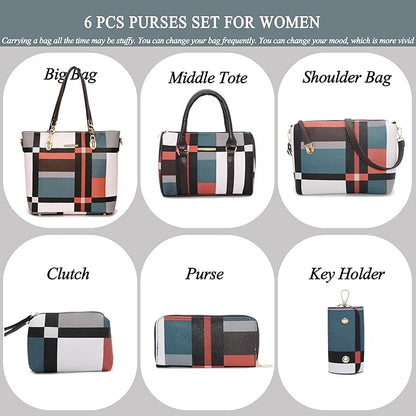 2E-youth Designer Purses and Handbags for Women Satchel Shoulder Bag Tote Top Handle Bag