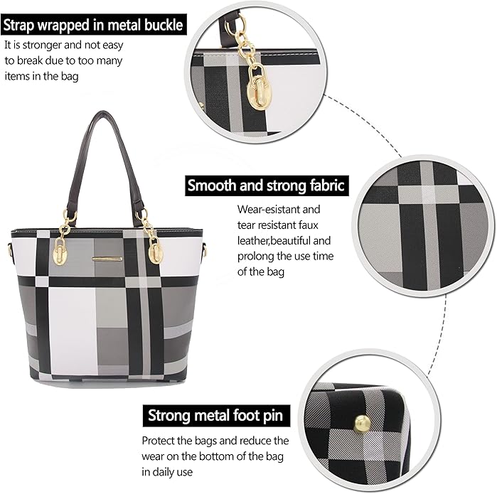 2E-youth Designer Purses and Handbags for Women Satchel Shoulder Bag Tote Top Handle Bag