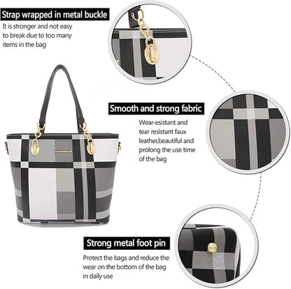 2E-youth Designer Purses and Handbags for Women Satchel Shoulder Bag Tote Top Handle Bag