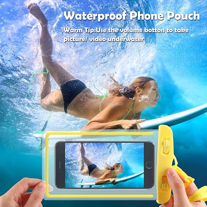 Flutesan 40 Pack Universal Clear Waterproof Phone Pouch Cell Phone Pouch Dry Bag Waterproof Cases Bag with Lanyard for Outdoor Sport Water Games Protect, up to 7 Inches(Multicolor)