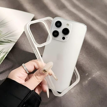 for iPhone 16 Pro Frosted Translucent Bumper Case, Ultra-Thin Ultra-Light Heat Dissipation Hard PC Frame No-Back Phone Cover Case 6.3" 2024