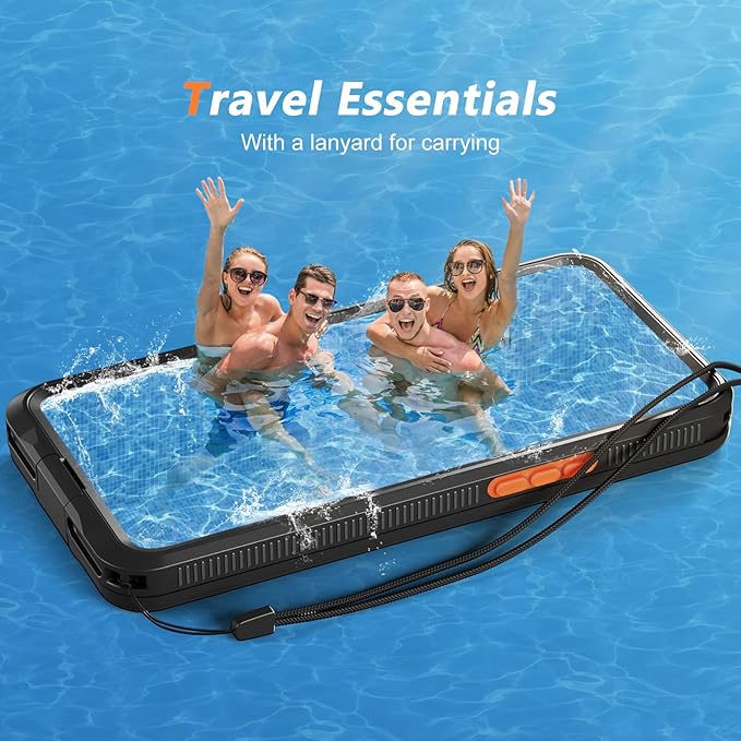 Mitywah Waterproof Case for iPhone, Underwater Snorkeling Diving Phone Case for iPhone 15 14 13 12 /15Pro 14Pro 13Pro 12Pro, HD Underwater Photography Snorkeling Case Travel Essentials Black
