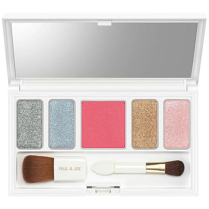 PAUL & JOE Makeup Eyeshadow Palette - Summer Collection - Limited Edition - Original Case Logo with Gipsy’s Face - Includes Four Eye Colors and One Blush Color - 002 Lover - 0.63 oz